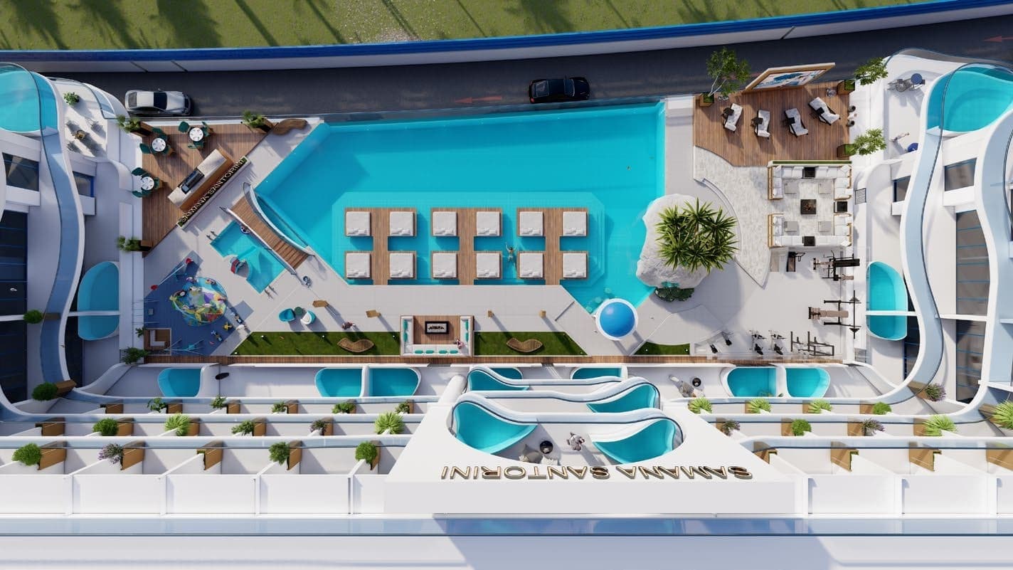 Large Leisure Pool Deck