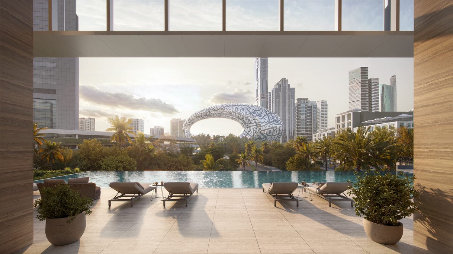 Outdoor Sky Lounge With Sunken Seating Area