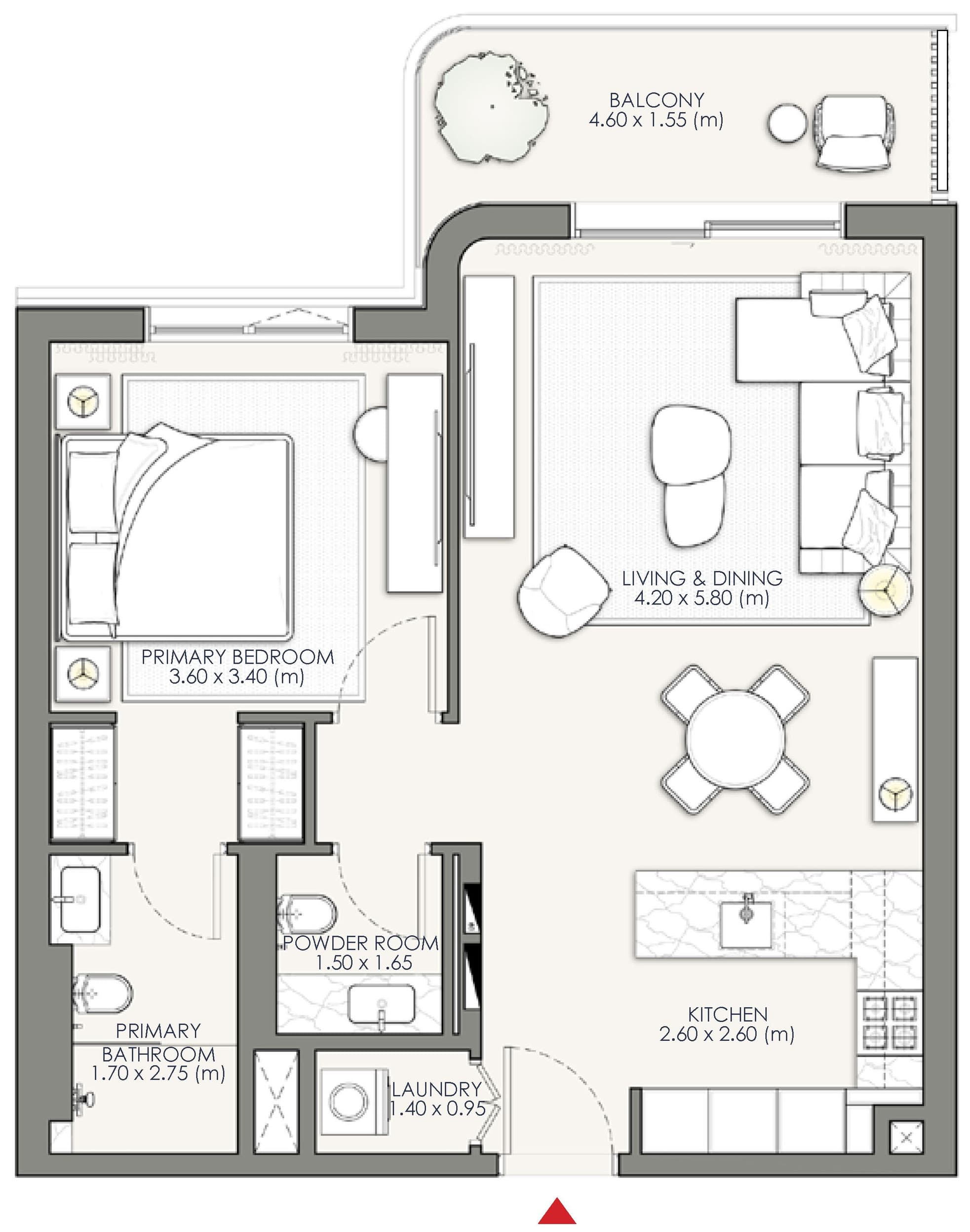 Palm Central Private Residences Phase 2 1 Bedroom