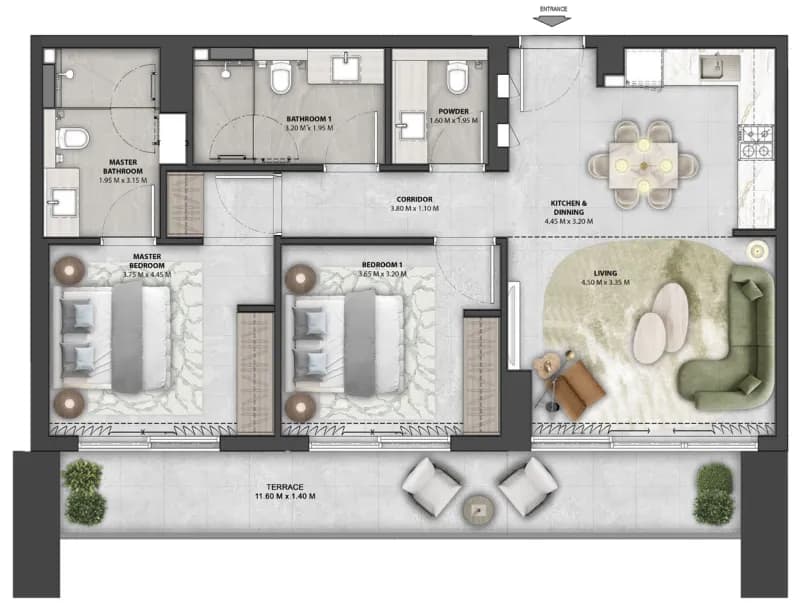 Arancia Yards 2 Bedroom