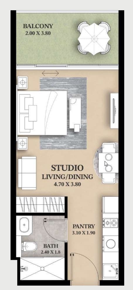 Ventana Residences 0 Bedroom