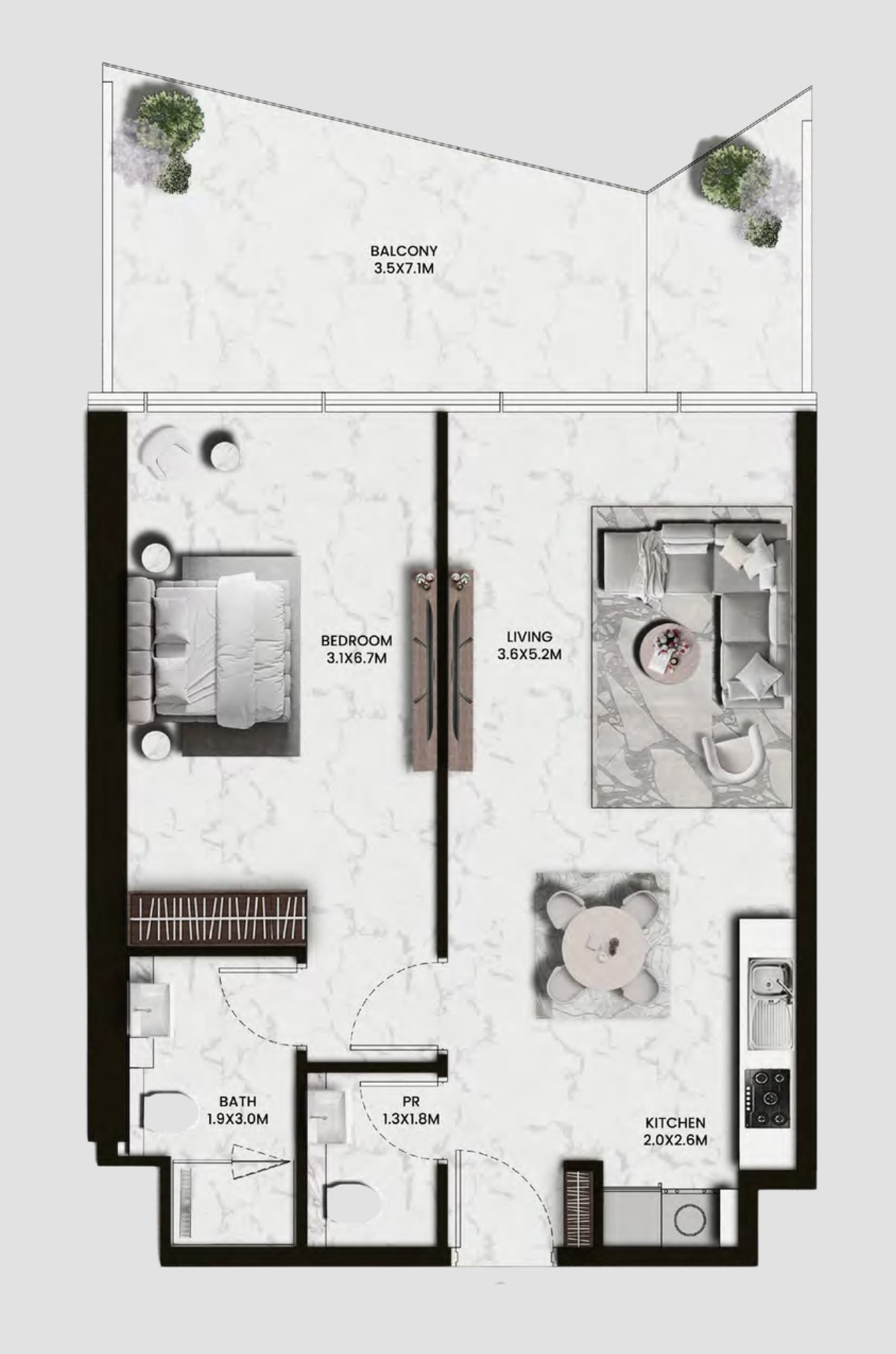 Karl Lagerfeld Beach Residences 1 Bedroom