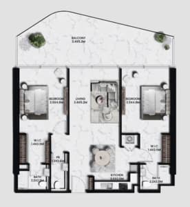 Karl Lagerfeld Beach Residences 2 Bedroom