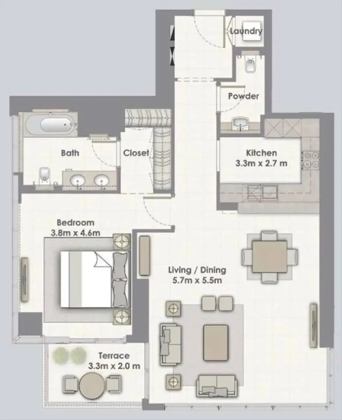 DXB Creek Residences 1 Bedroom