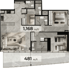 RADIANT TERRACE 2 Bedroom