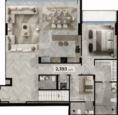 RADIANT TERRACE 3 Bedroom