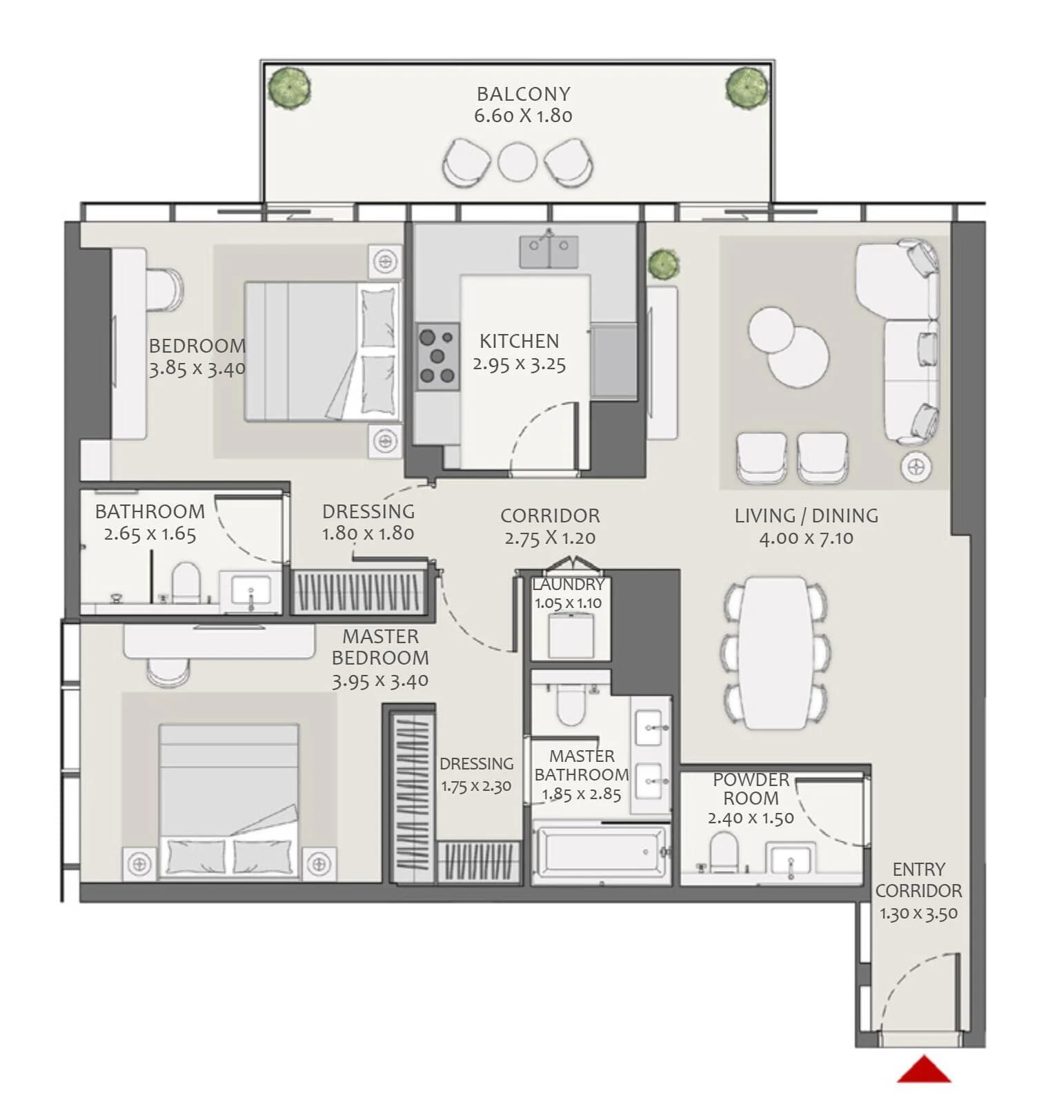 Avenue Park Towers II 2 Bedroom