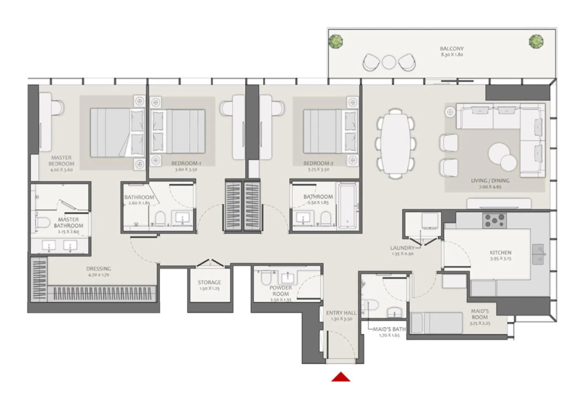 Avenue Park Towers II 3 Bedroom