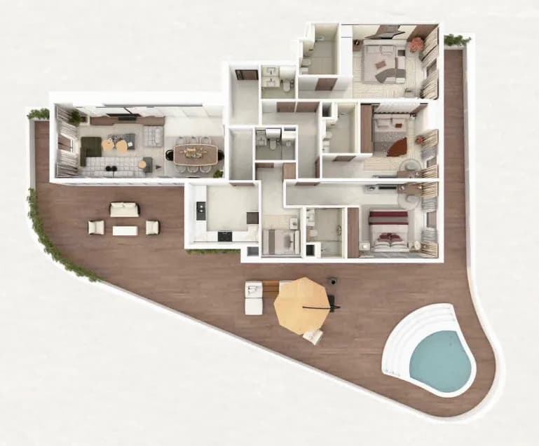 Barari Gate by ADE 3.5 Bedroom