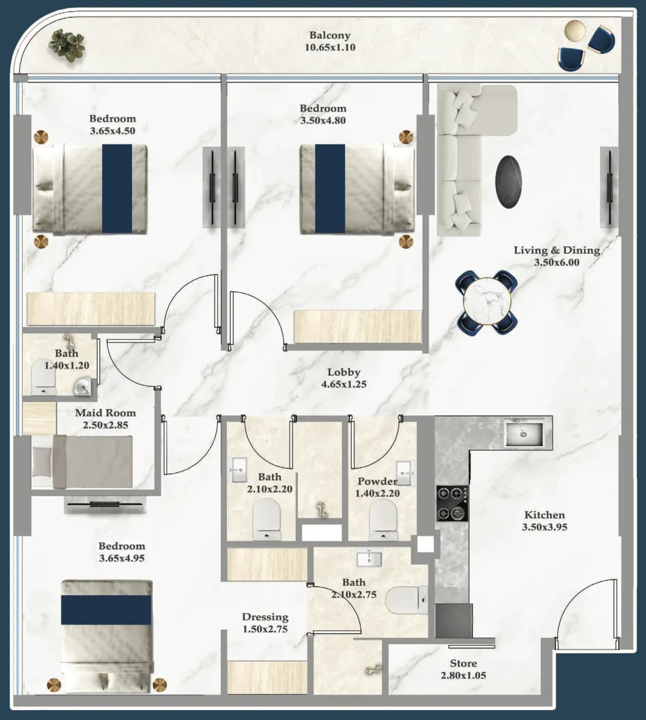 Sparklz 3 Bedroom