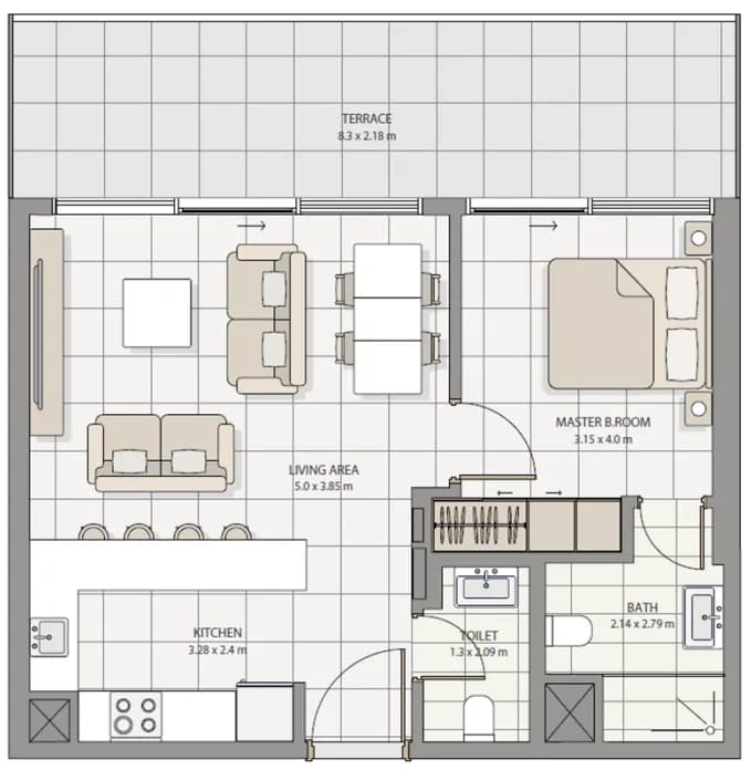 The Icon Tower 1 Bedroom