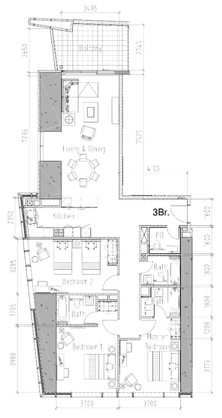Aykon City Tower 3 Bedroom