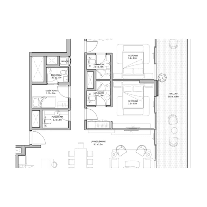The Blue Beach Residence 3 Bedroom