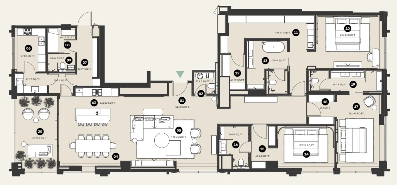 Waldorf Astoria Residences 3 Bedroom