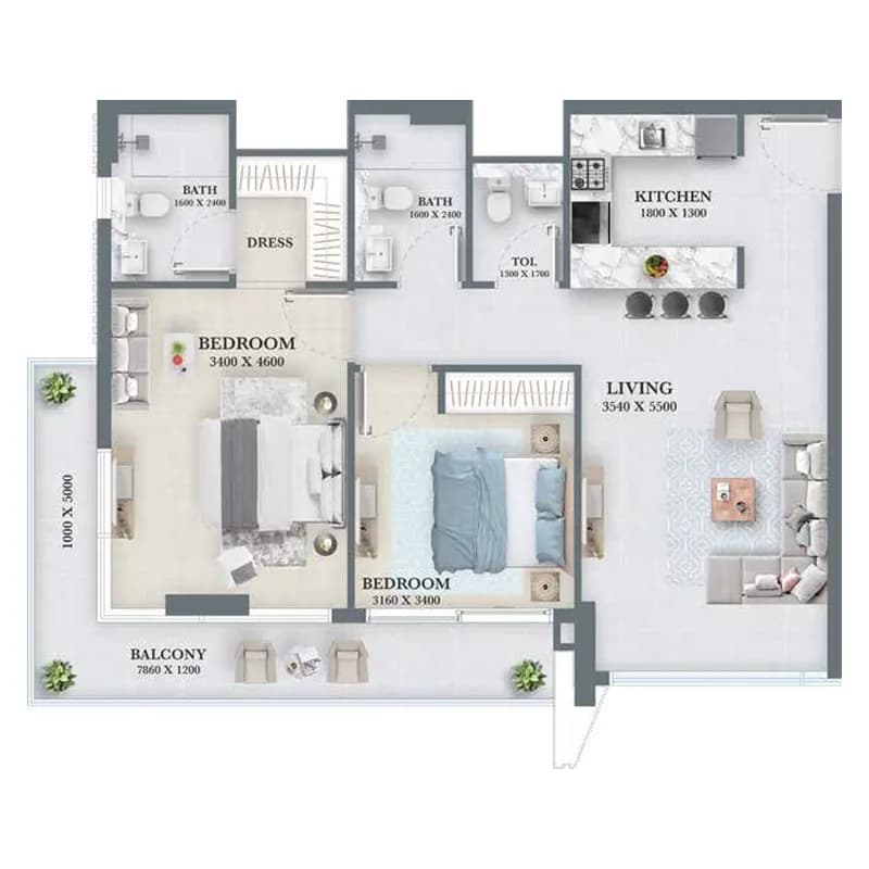 AUM 99 Residences 2 Bedroom
