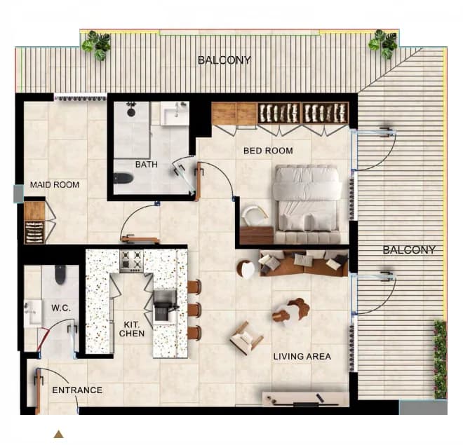 Kingdom Gate 1.5 Bedroom
