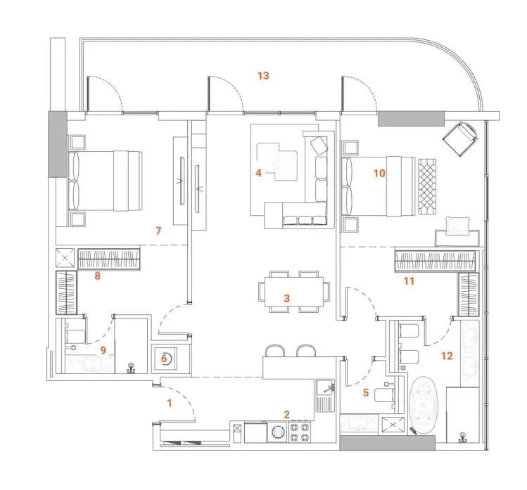 The Orchard Place Tower C 2 Bedroom