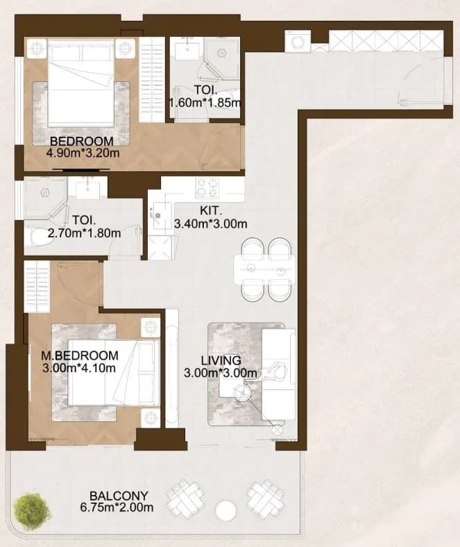 Sports View 2 2 Bedroom