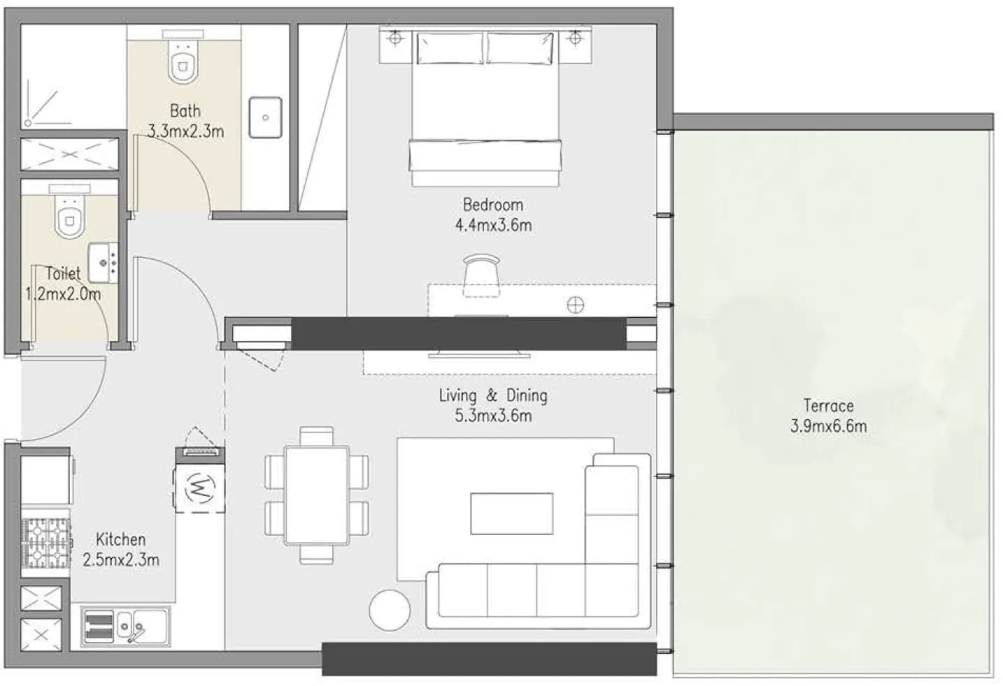 Zenith Residences 1 Bedroom