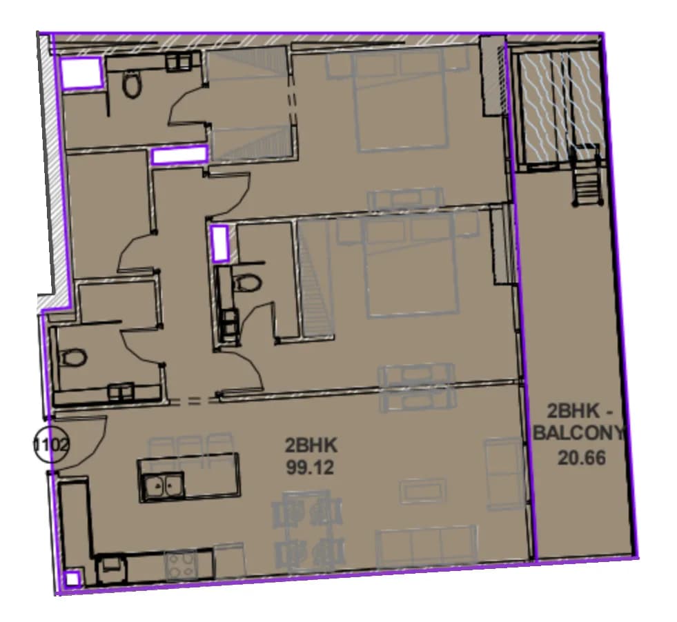 Lucky Oasis Residence 2 Bedroom