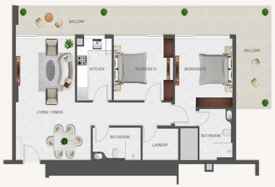 Crown Palace 2 Bedroom