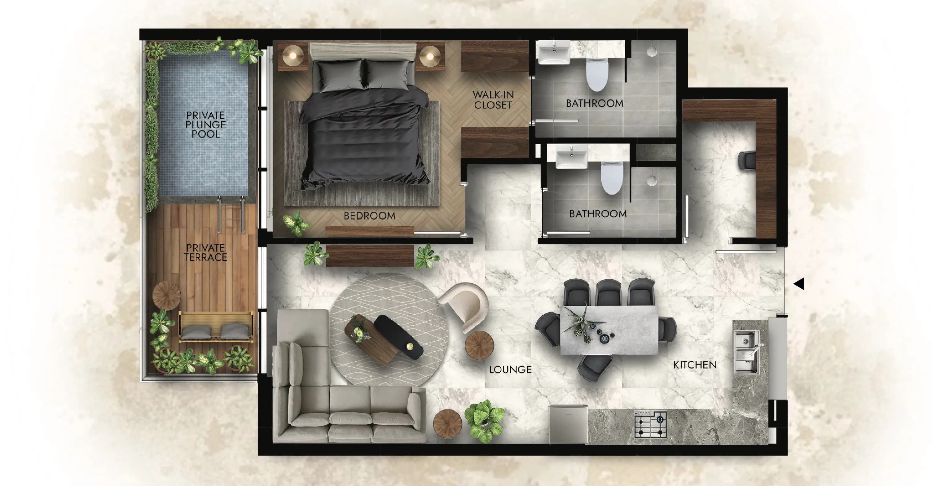 Lucky Royale Residence 1 Bedroom