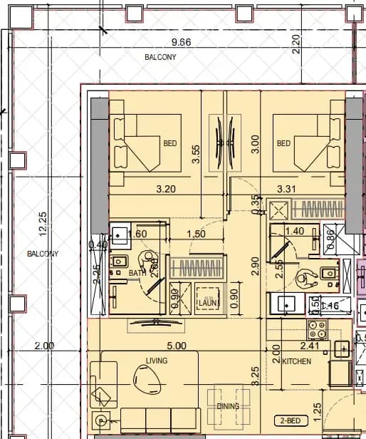 Binghatti Titania 2 Bedroom