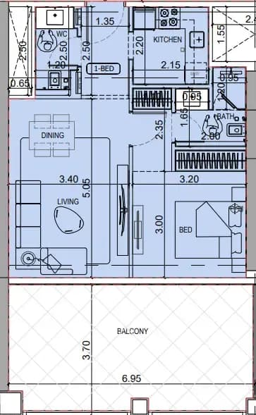 Binghatti Titania 1 Bedroom
