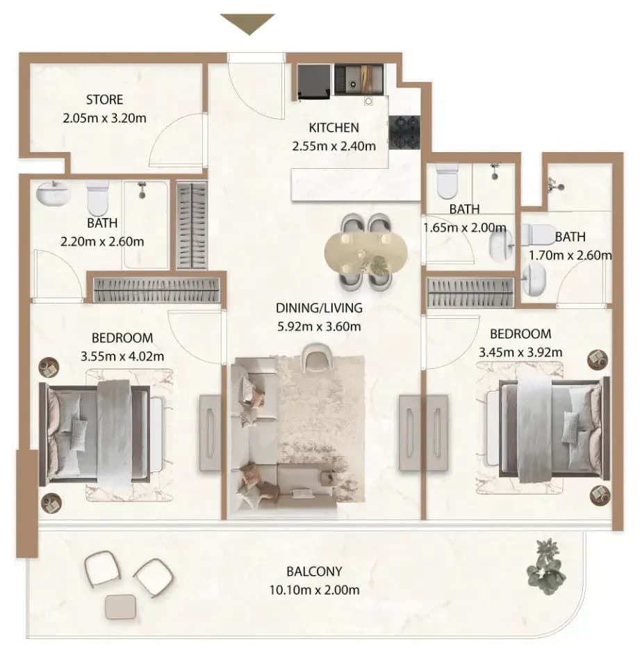 Veda by AUM Development 2 Bedroom