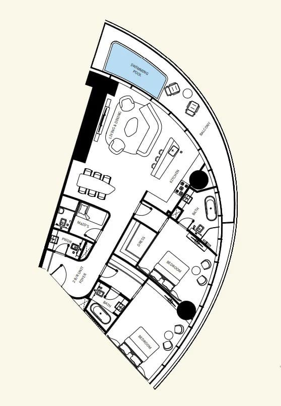 Mercedes-Benz Places by Binghatti 2 Bedroom