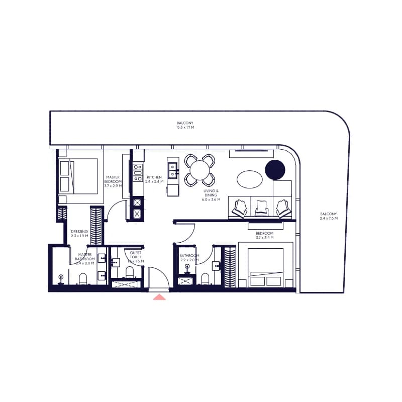 Inaura Hotels & Residences Downtown 2 Bedroom