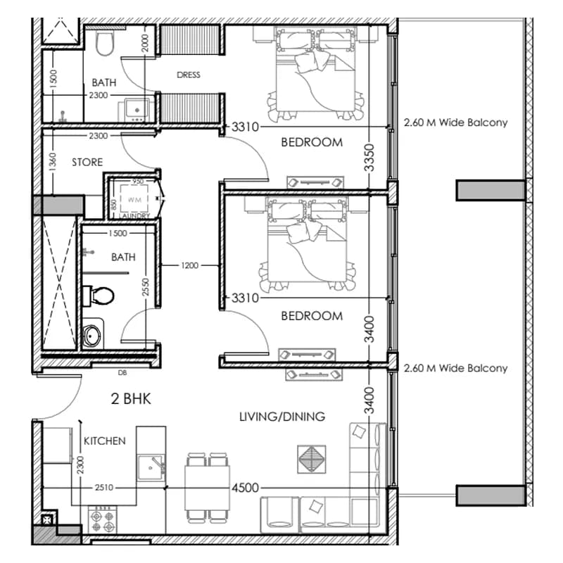 Al Haseen Residences 5 2 Bedroom