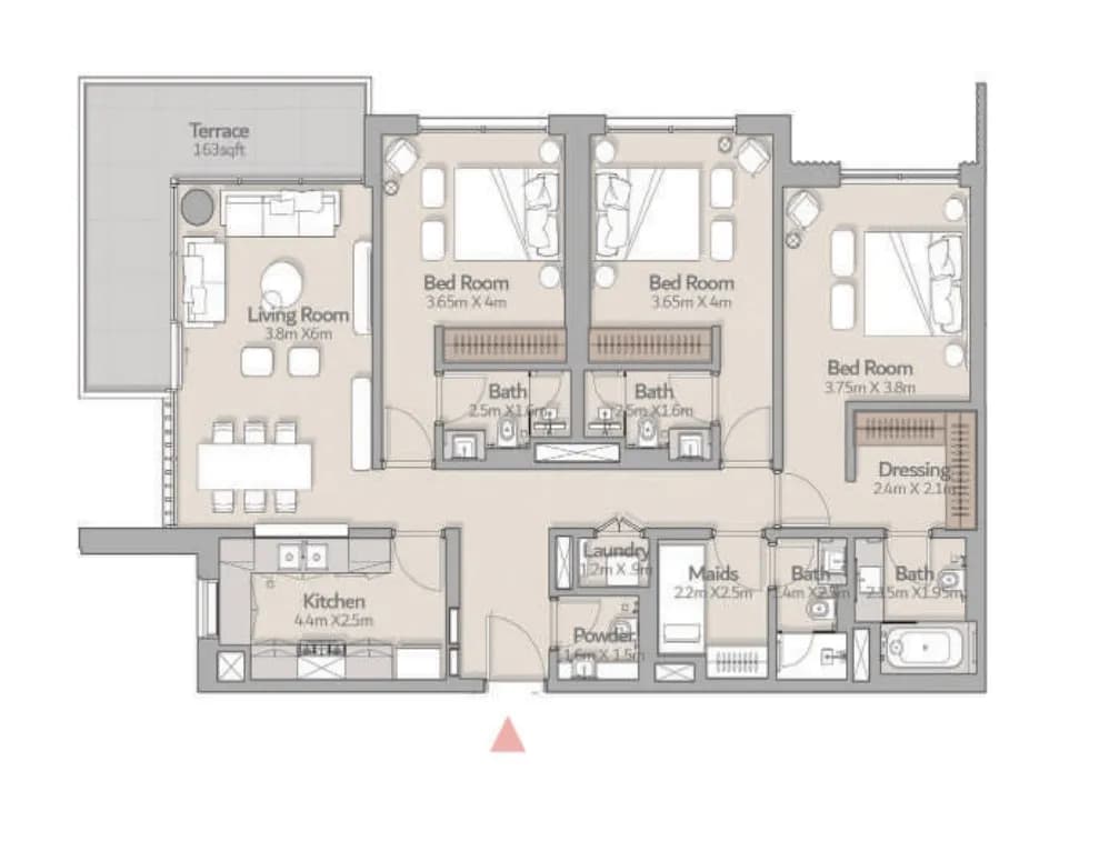 South Square Tower S1 3 Bedroom