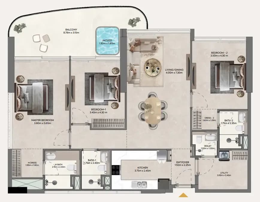 Hermina by Casagrand 3 Bedroom
