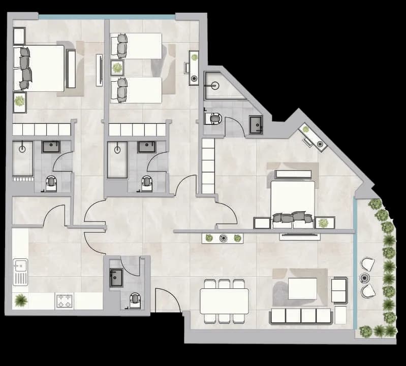 Infinity Tower 3 Bedroom