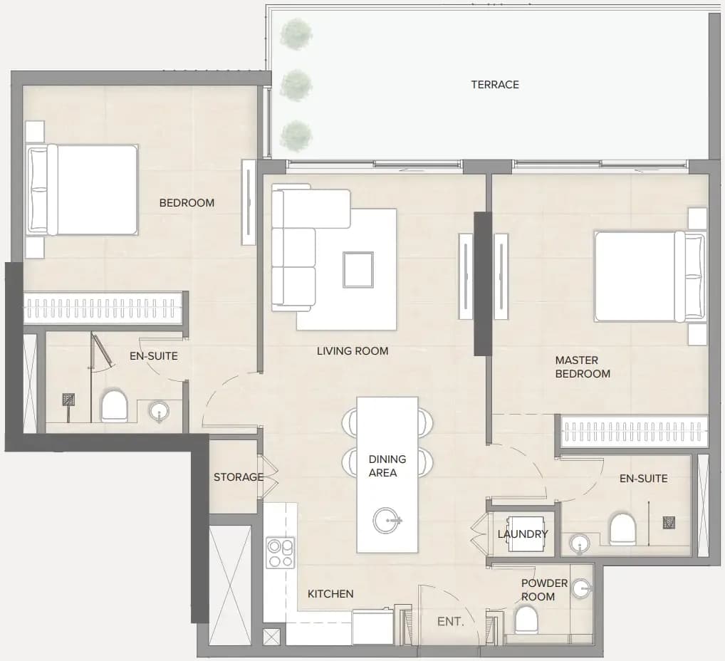 Arka Enclave Residences by Atmosphere Living 2 Bedroom