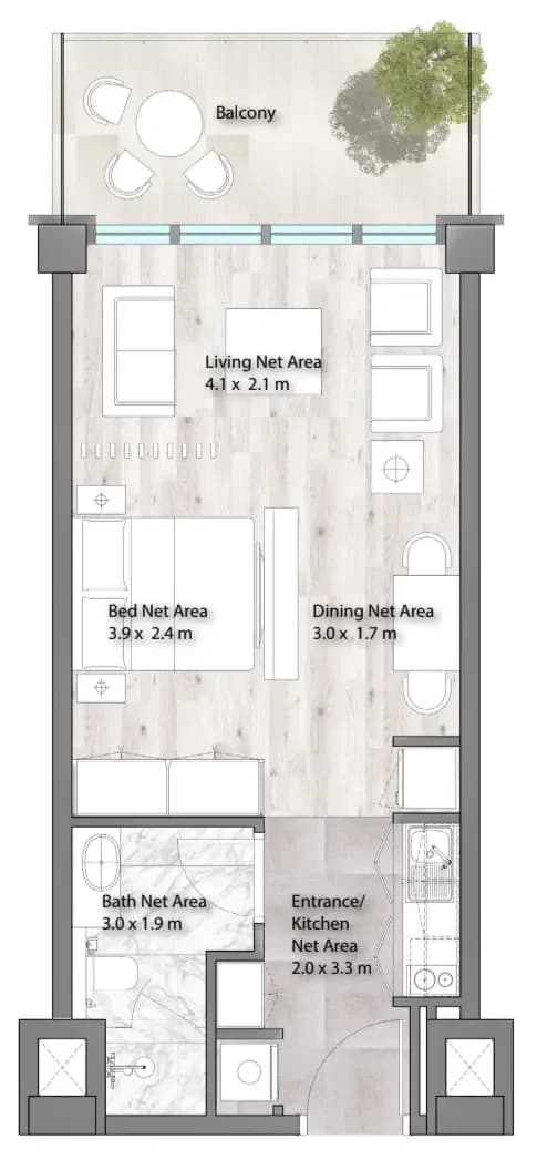 Yas Beach Residence 0 Bedroom