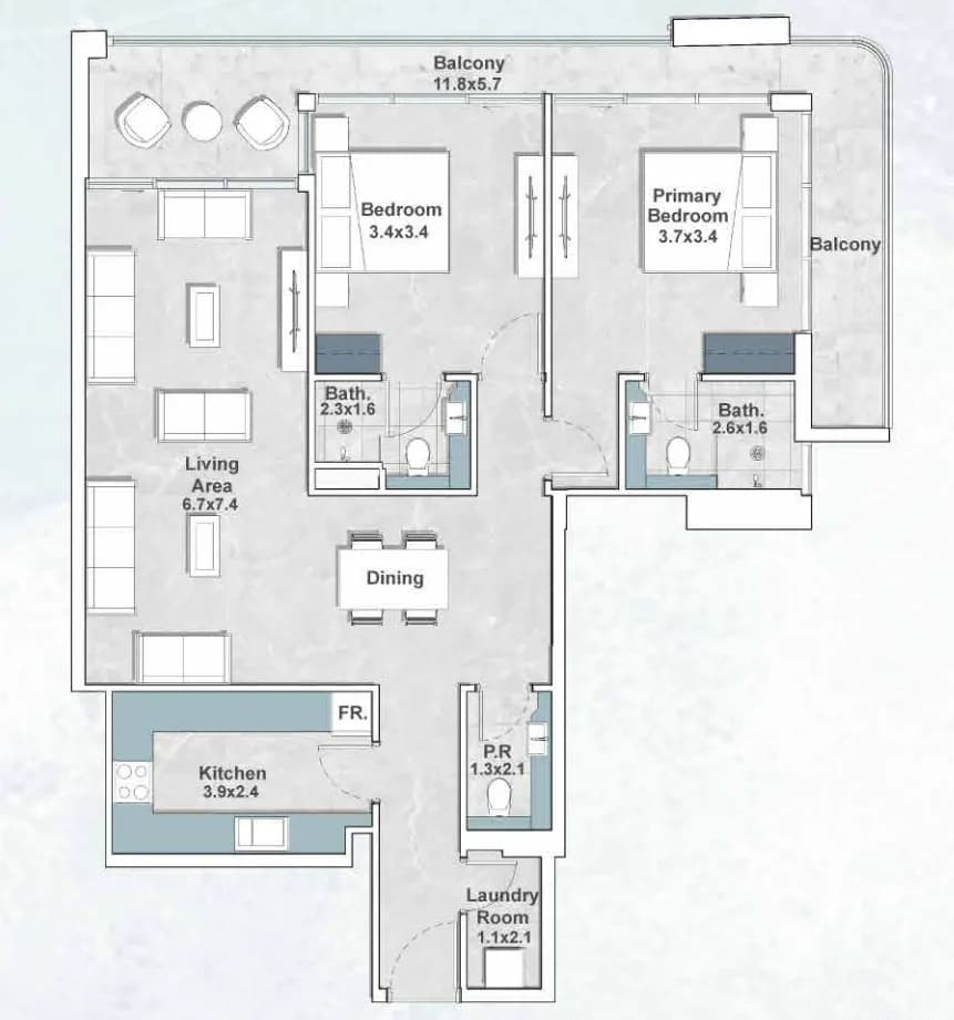 Iraz Creek Views 2 Bedroom