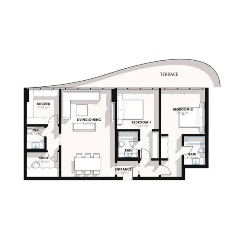 Coralis Residences 2 Bedroom