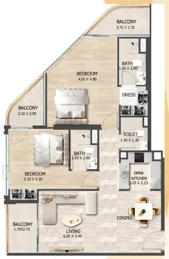 Crystal Tower by VHS 2 Bedroom