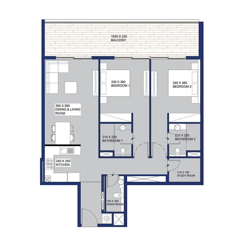Garnet by Siroya 2.5 Bedroom