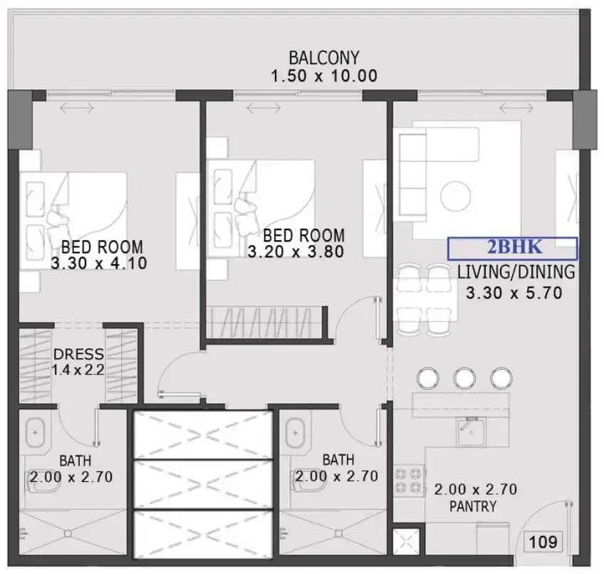 One By Preston 2 Bedroom