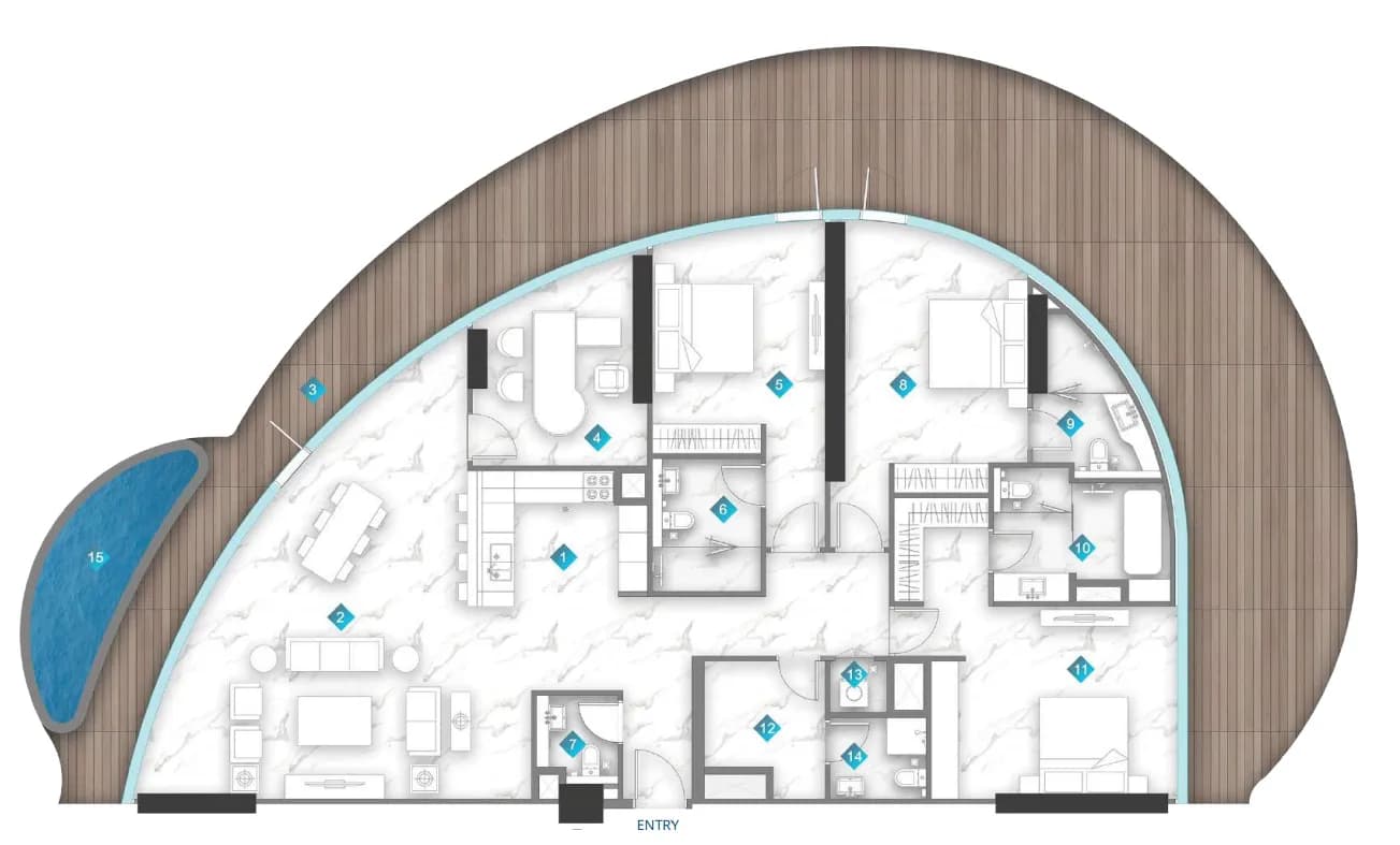 Aqua Arc 3 Bedroom