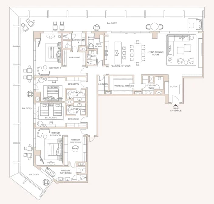 Four Seasons Private Residences DIFC 4 Bedroom