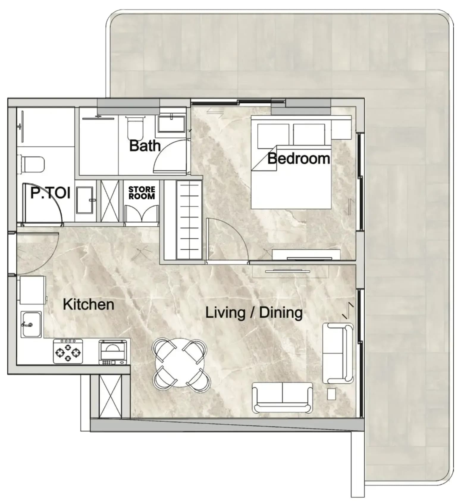 Zyra Vista Residence 1 Bedroom