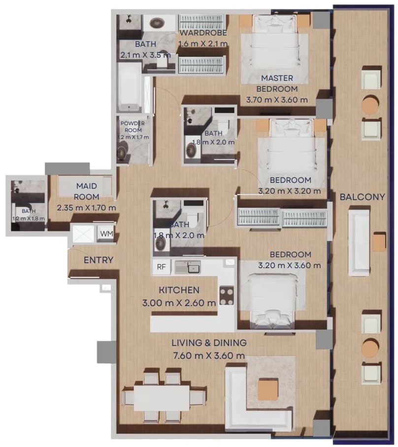 Manam Pearl 3 Bedroom