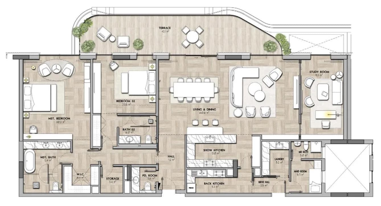 Sha Residence Emirates 2.5 Bedroom