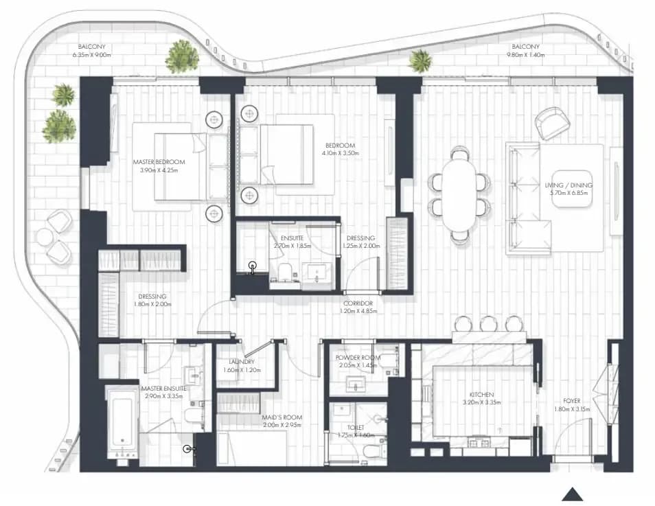 Sunstone 2.5 Bedroom