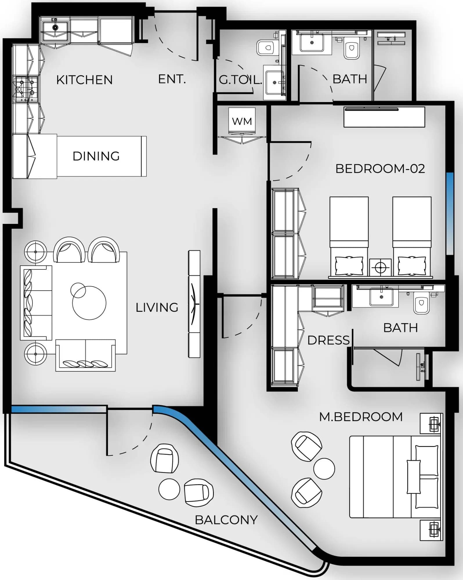 Luxury Canal Residences 2 Bedroom