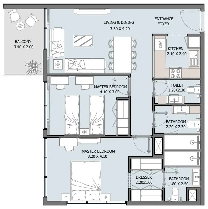 Oceana 2 Bedroom